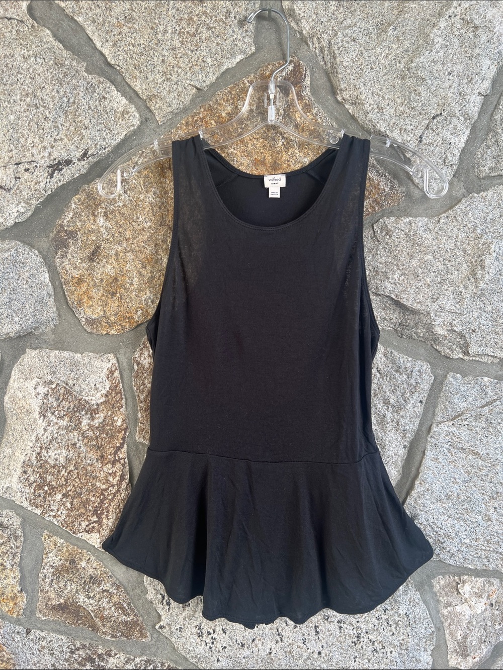 Wilfred Black Peplum Tank